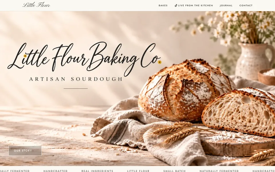 Little Flour Baking Co. homepage